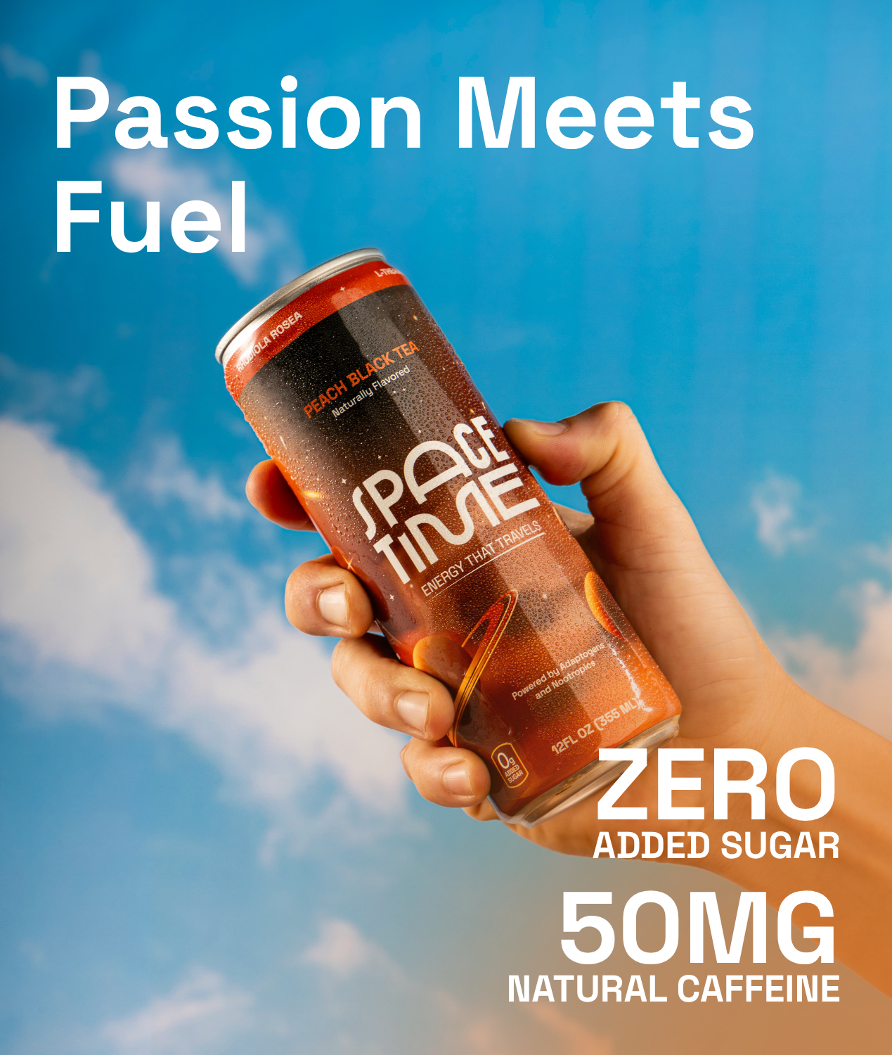 SpaceTime - Wholesale Soda/Carbonated Drink - PEACH TEA - (12 Pack)5