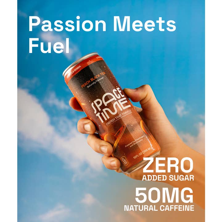 SpaceTime - Wholesale Soda/Carbonated Drink - PEACH TEA - (12 Pack)5