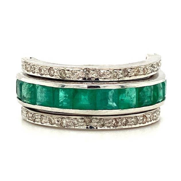 Anello con pietre multicolori in argento sterling 925 - KSR 18811 per la vendita all'ingrosso da parte di Kotawala Jewels