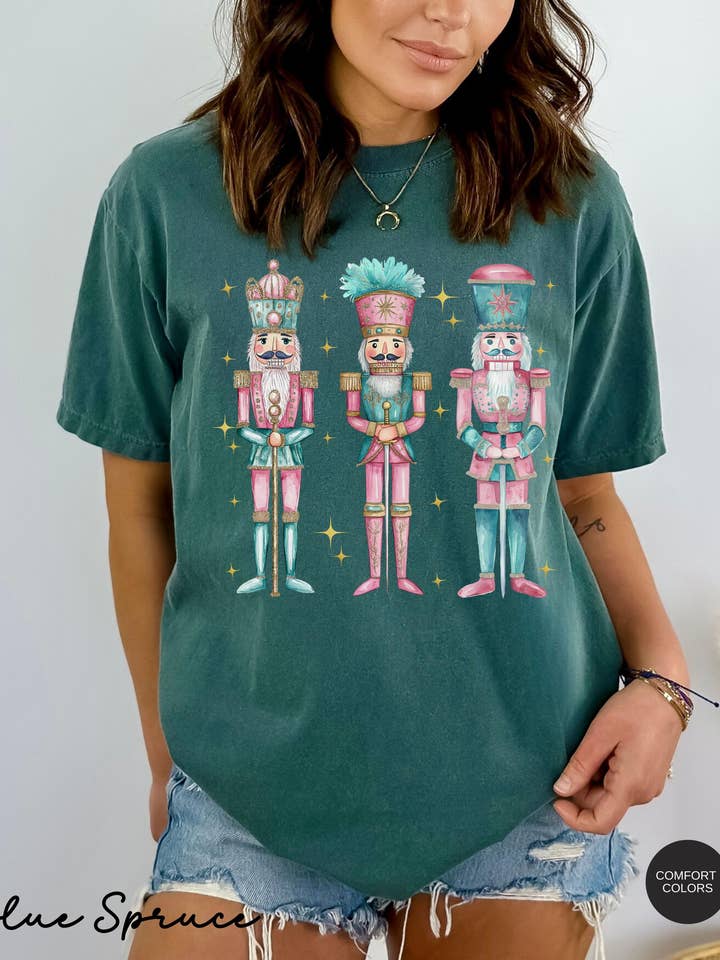 ClevorFit - Wholesale T-Shirt (Graphic) - Unisex - Comfort Colors Nutcracker Christmas Shirt, Holiday Sweater3