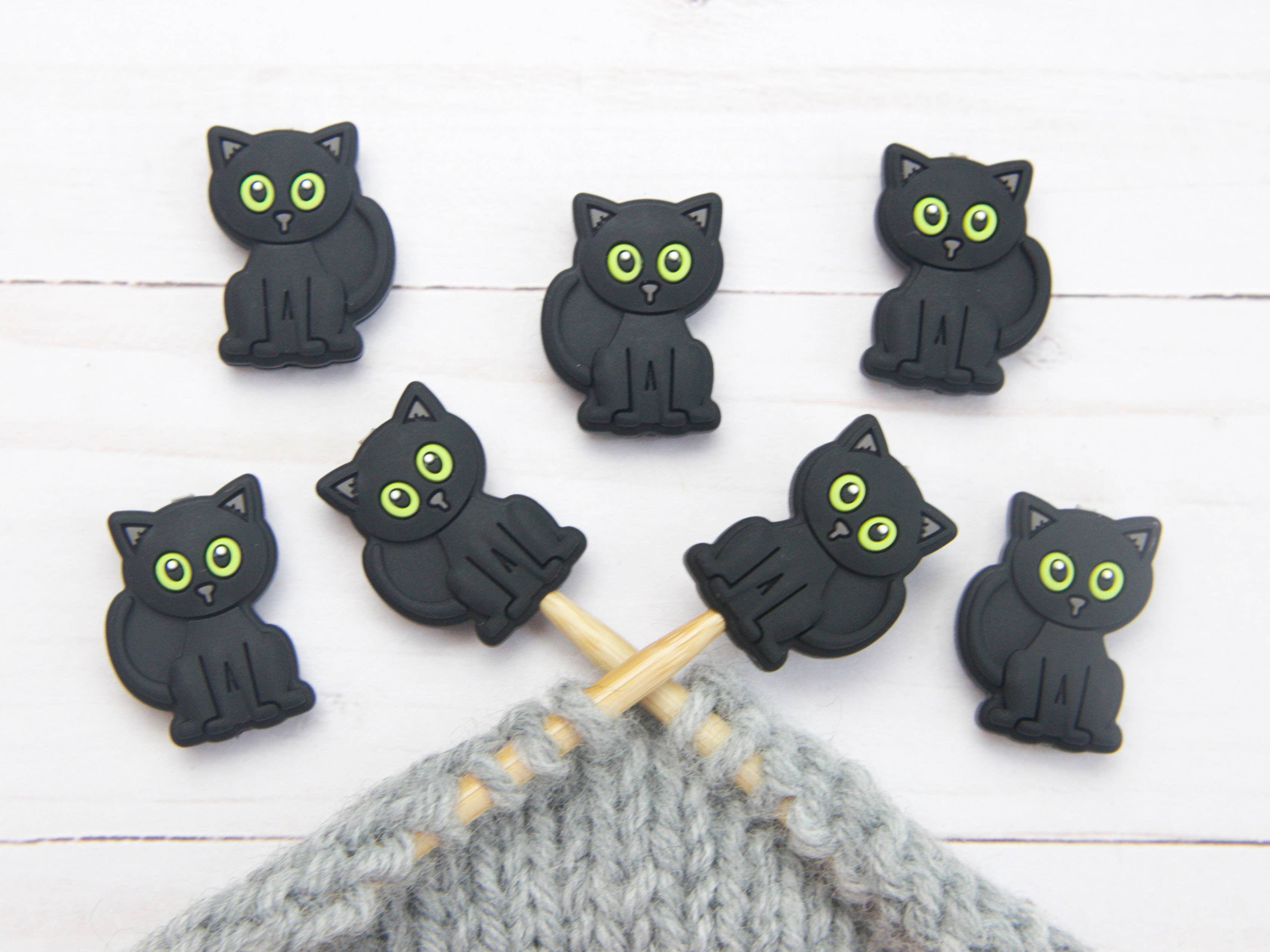 Fox & Pine Stitches - Wholesale Knitting/Crochet Supplies - Black Cat | Stitch Stoppers 1