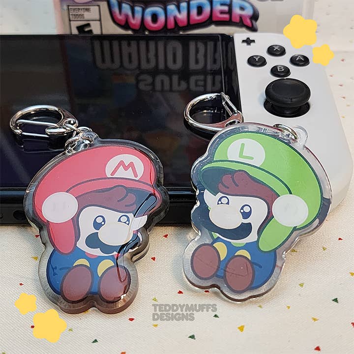 Chaveiro Wonder Bros por atacado de Teddymuffs Designs