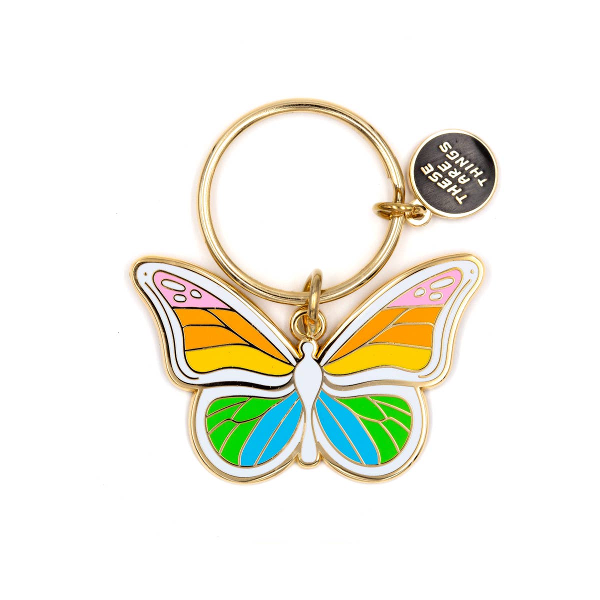 These Are Things - Wholesale Keychain – Women's - Rainbow Butterfly Enamel Keychain