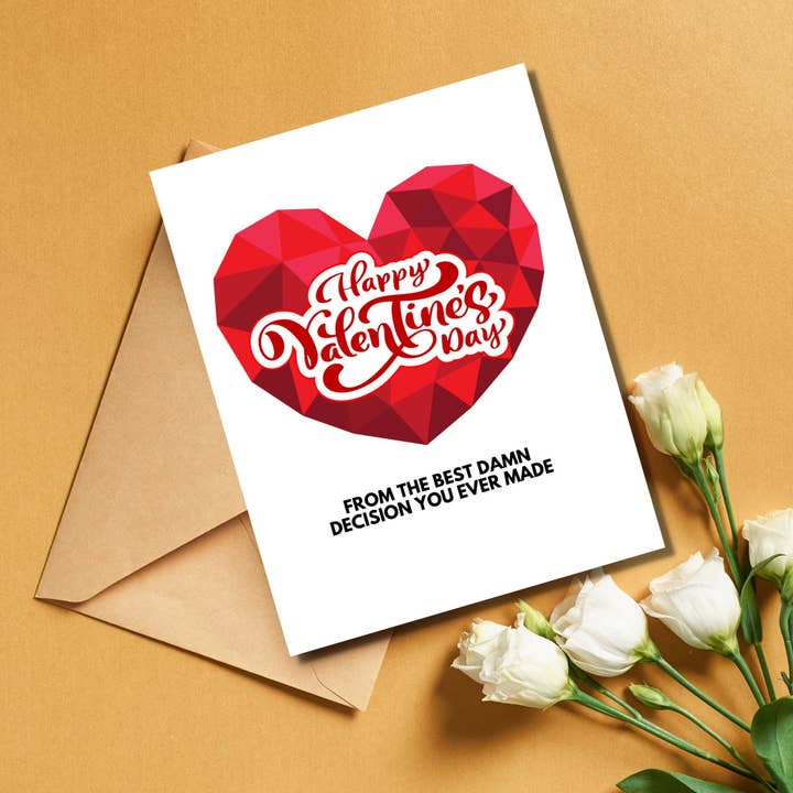 As Told By Ellie - Venta al por mayor Tarjetas de San Valentín - Feliz día de San Valentín con la mejor maldita decisión que hayas tomado2