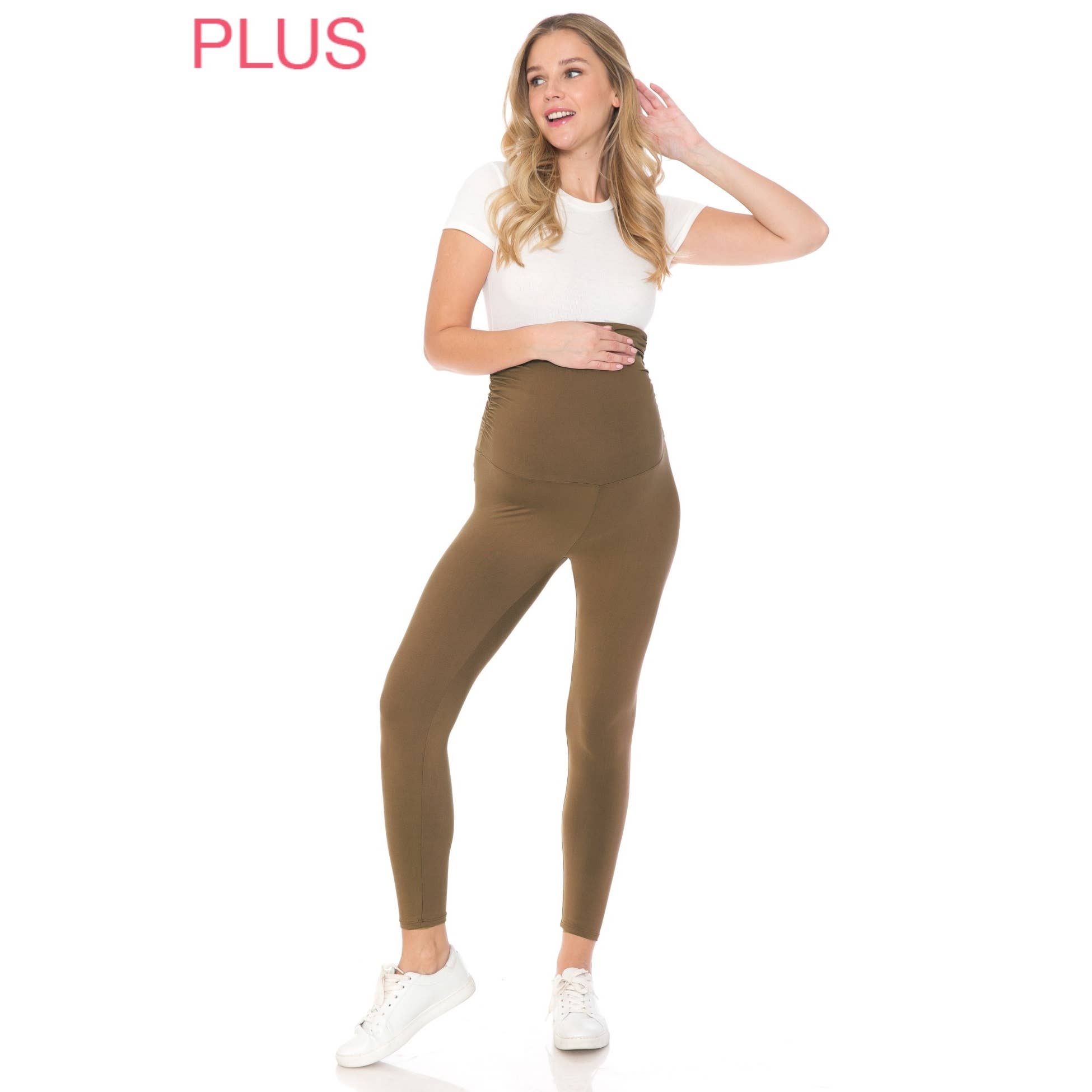 Leggings Depot - Vendita all'ingrosso Pantaloni - Premaman - Leggings premaman Plus Size morbidi e solidi16