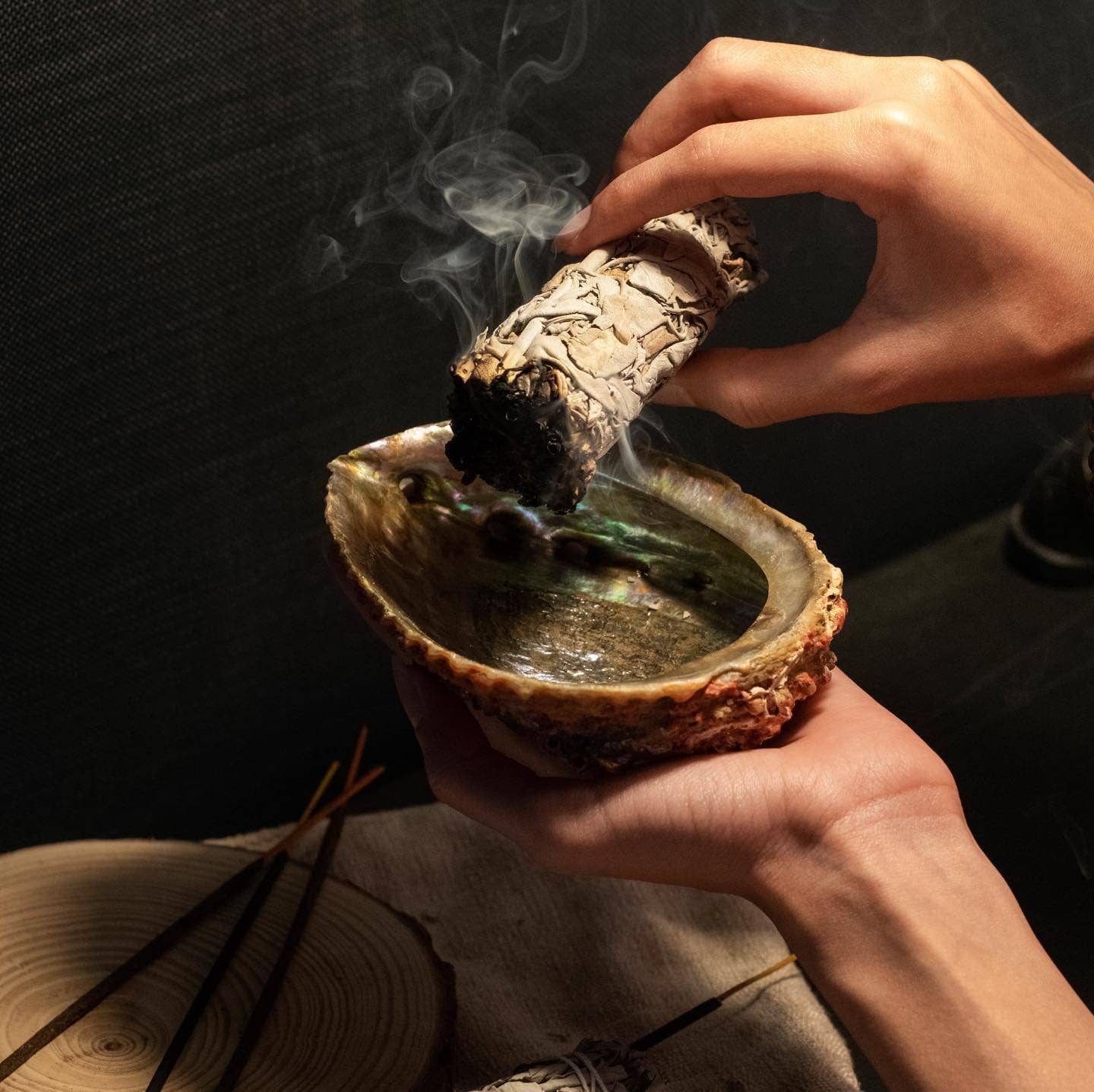 Espoir & Amour - Venta al por mayor Salvia - Varillas de salvia blanca de 4 pulgadas orgánicas de California atadas a mano3