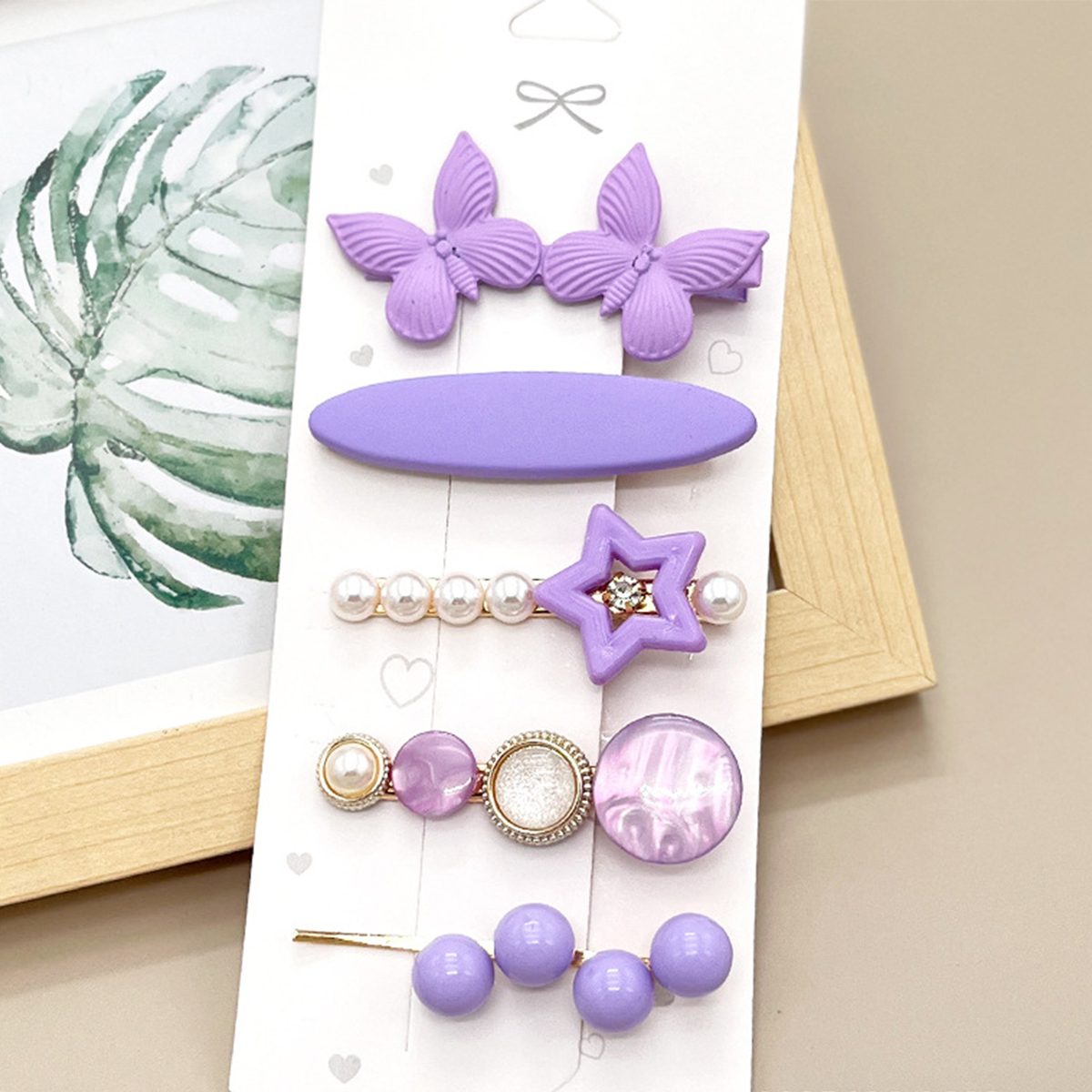 ACCITY - Wholesale Hair Clip - Women's - Rhinestone Pearl Hair Clip Set-Elegant Side Pin _CWASC0349627