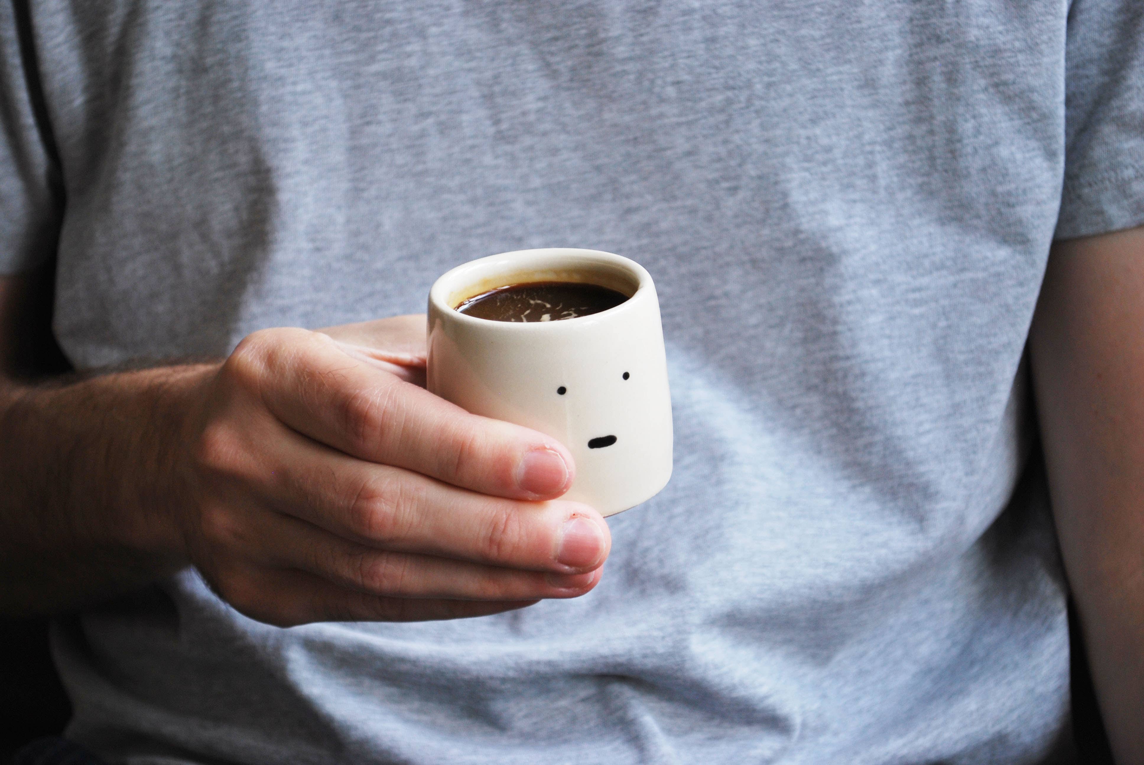 Modern Pottery Shop - Wholesale Coffee/Tea Cup - Espresso Cup - "Meh" Design, Handmade Ceramic2