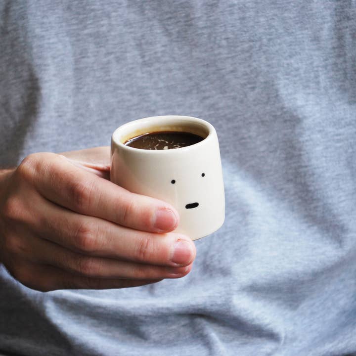 Modern Pottery Shop - Wholesale Coffee/Tea Cup - Espresso Cup - "Meh" Design, Handmade Ceramic2