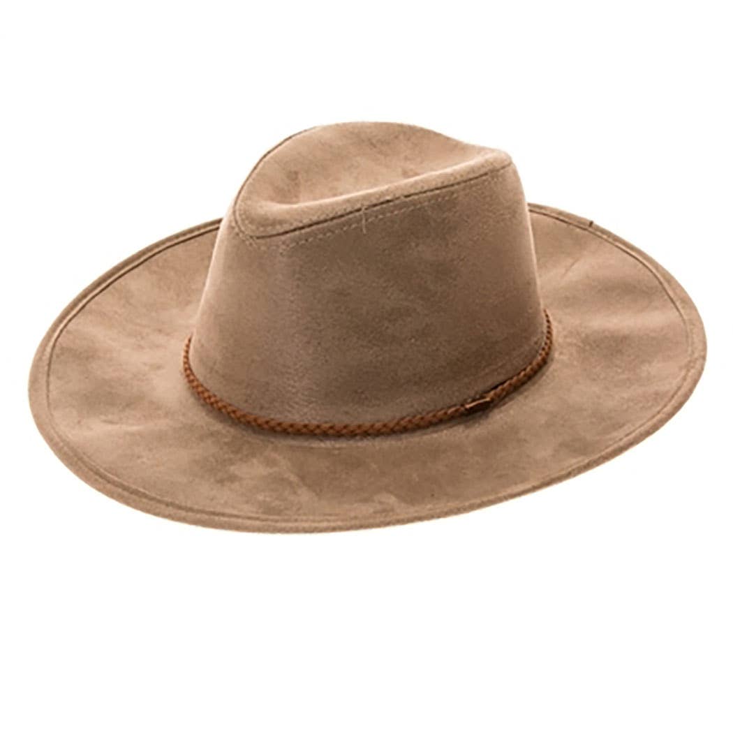 AdornWise - Wholesale Fedora - Women's - Vegan Suede Panama Hat1