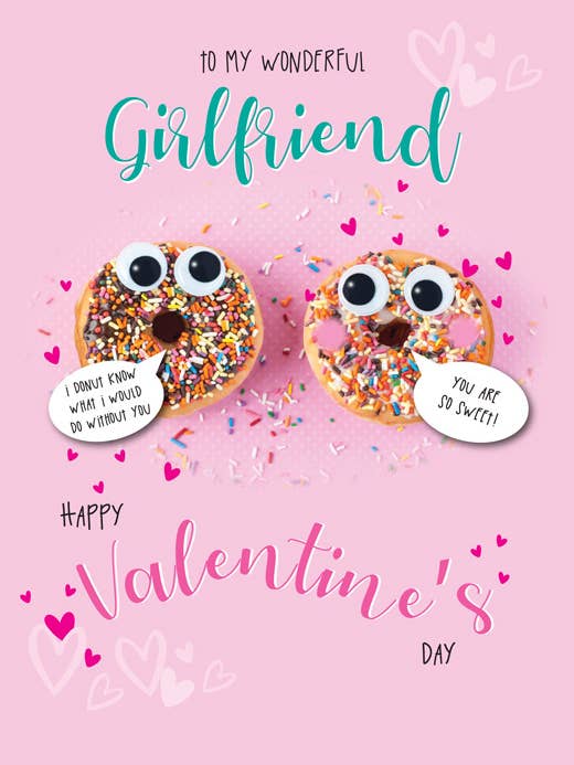 Cartão do Dia dos Namorados, Namorada, Donuts por atacado de Piccadilly Greetings