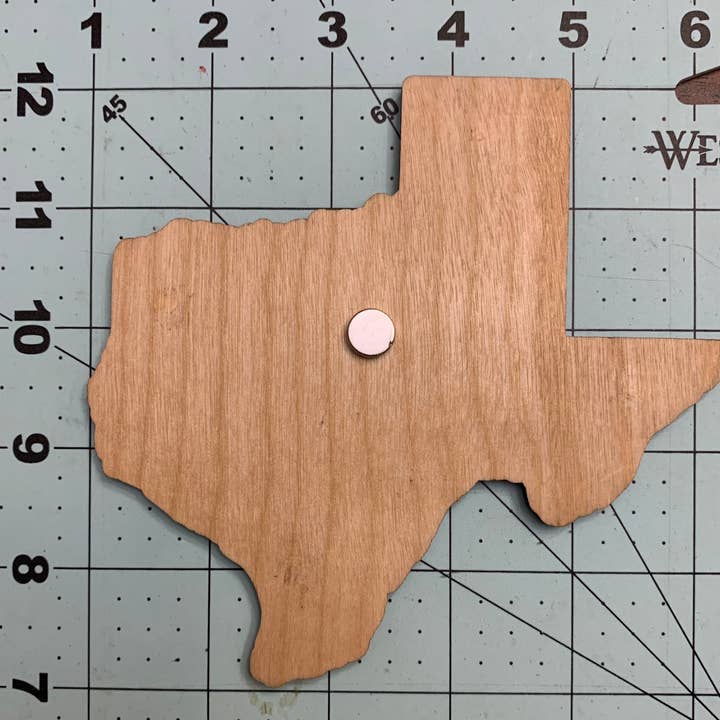 Water House Patio - Wholesale Cutouts - Texas Highways and Cities Large Wood Magnet Lacquer Finish2