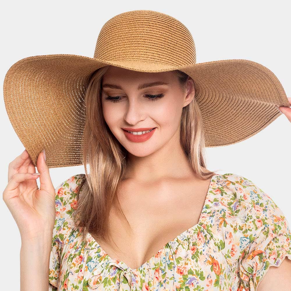 Sensibling Corp. - Wholesale Straw Hat - Women's - Solid Straw Sun Hat
25