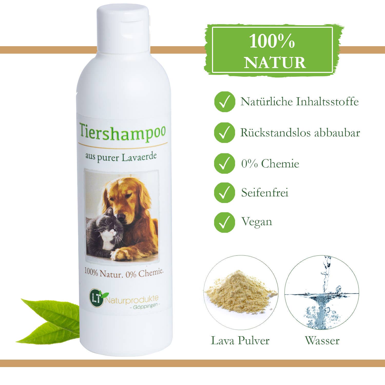 LT-Naturprodukte - Venta al por mayor Champú - Perros - Champú orgánico para mascotas, sin químicos ni jabón, hipoalergénico3