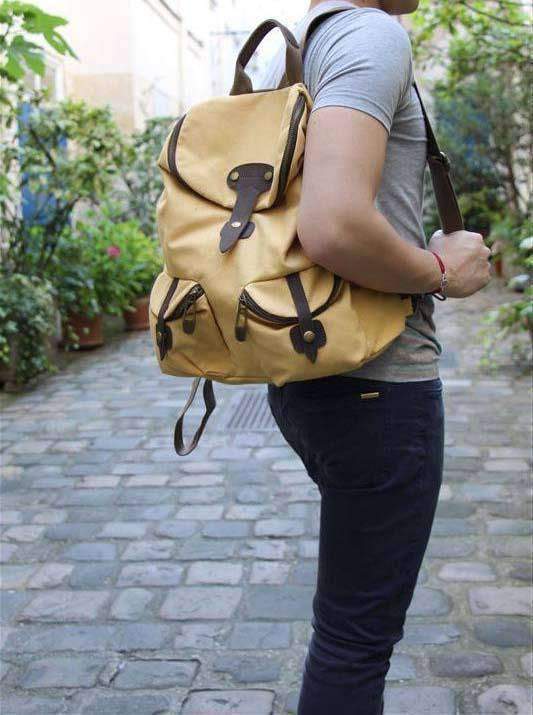 ZEDE PARIS - Wholesale Backpack - Women's - SAINT-PAUL - Canvas and leather backpack27
