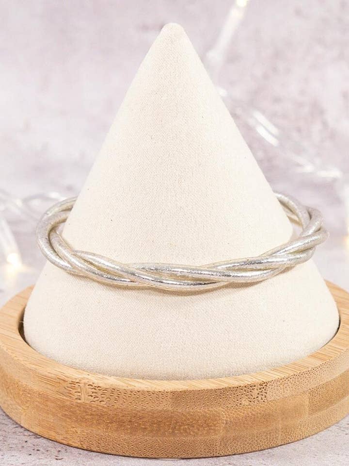 Pulseira budista torção fina prata por atacado de JolieJulie-MaLune-VentiLLo