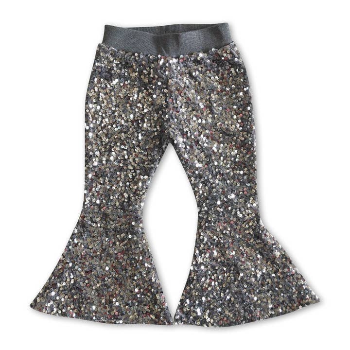 Yawoo Garments - Wholesale Pants - Kids - Colorful lining sequin girls bell bottom pants9