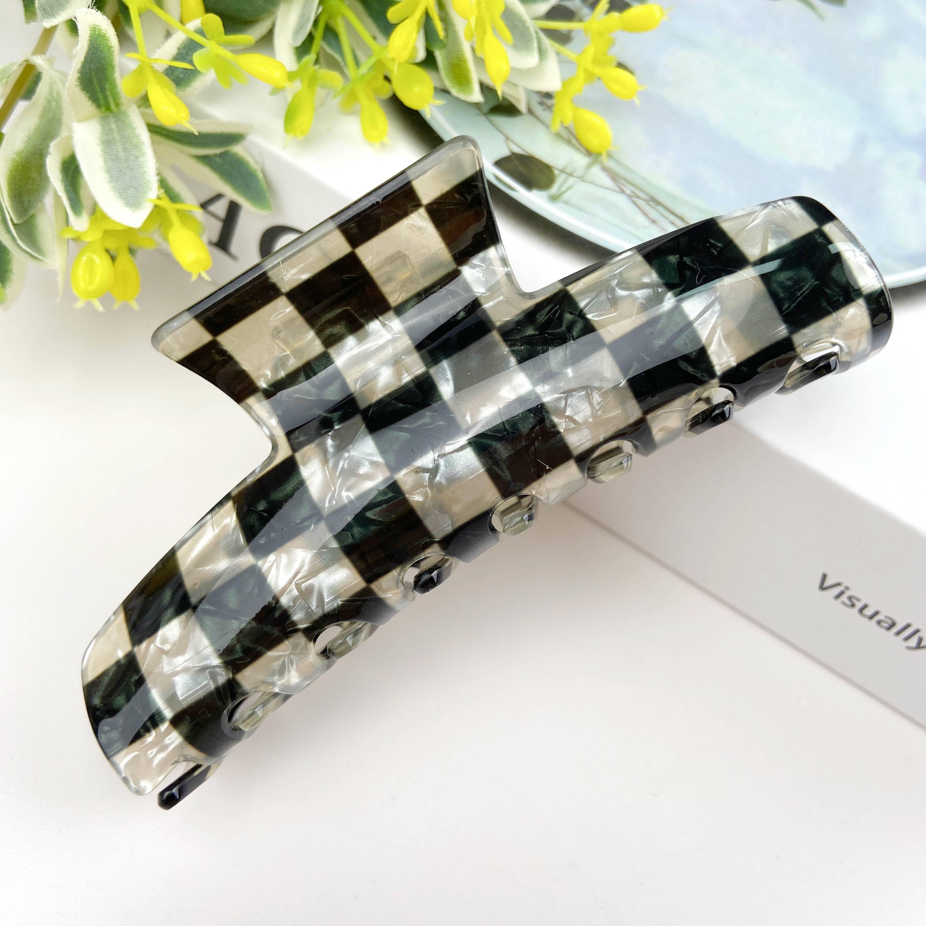 mildstyles – Engroshandel Hårspænde - Dame – Skakternet Hår Claw Clip7