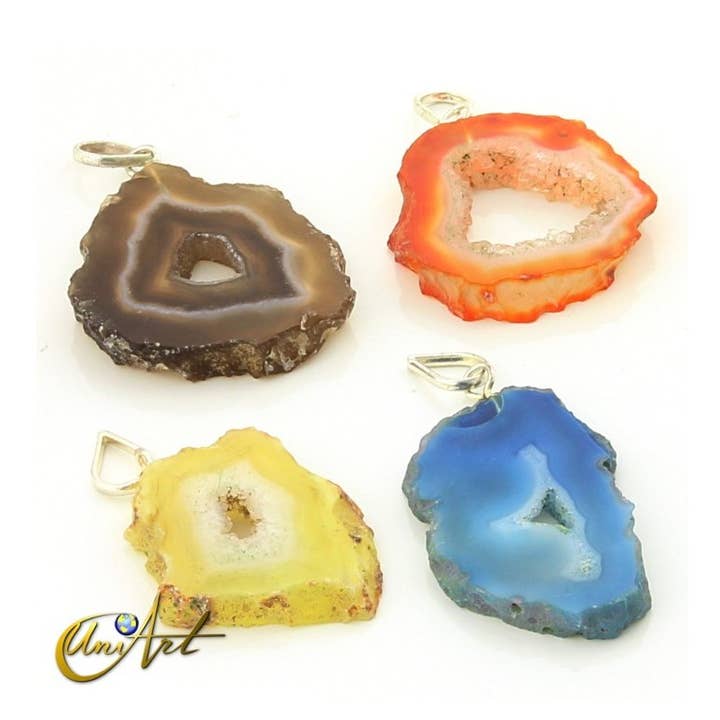 Pingente Folha de Ágata por atacado de UniArt