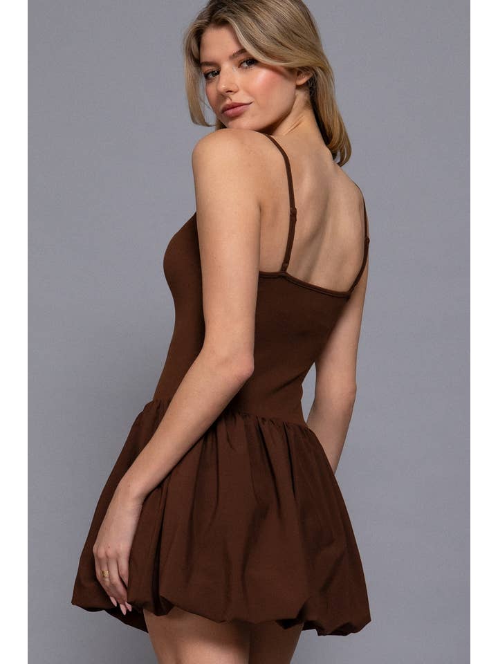 Active Basic | Active USA - Wholesale Athletic Dress - Women's - Straight Neck Cami Bubble Hem Mini Skort Dress17