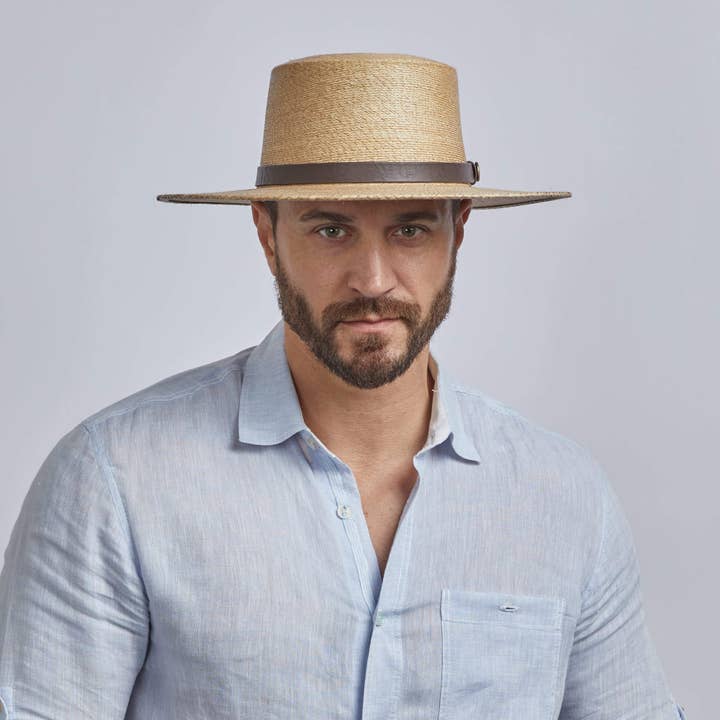 Chapéu de Sol de Palha de Palma Mexicana Fina - Estilo Cozumel por atacado de American Hat Makers