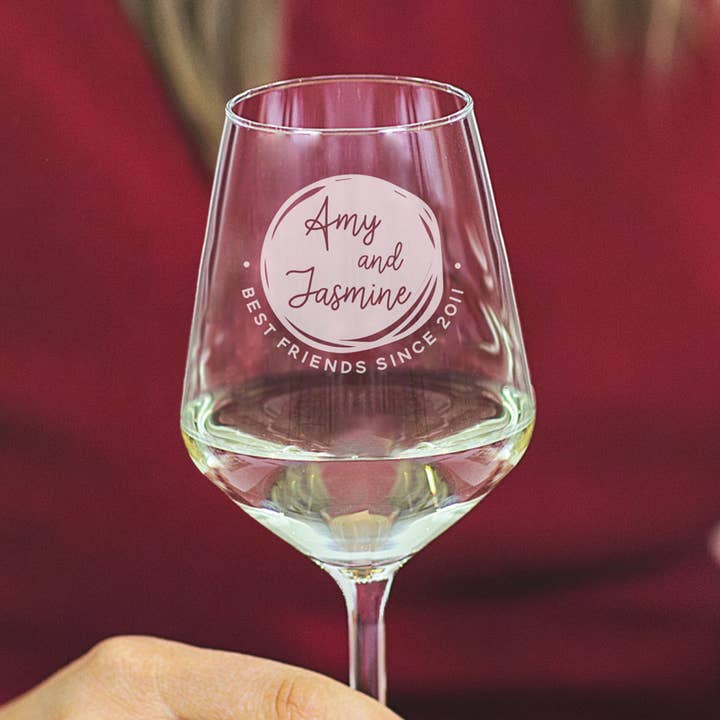 Becky Broome - Vendita all'ingrosso Bicchieri da vino - Bicchiere da vino personalizzato Best Friends