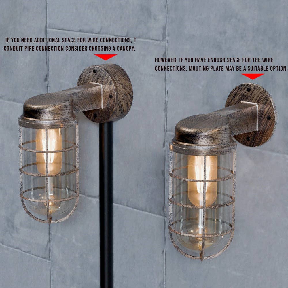 Ledsone - Vendita all'ingrosso Applique - Lampada da parete a gabbia per paratia industriale~552318