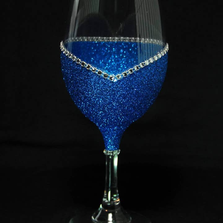WineyBitches.Co - Wholesale Wine Glass - Valentine Schmalentine – Bling Glitter Glass Wine Glasses (Anti-Valentine’s Day Collection)2