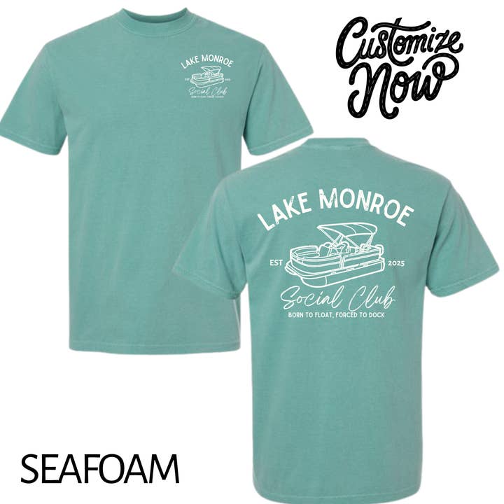 222 PARKSIDE - Wholesale Screen Printed T-Shirt - Unisex - Custom Lake Social Club Front and Back Tee 1