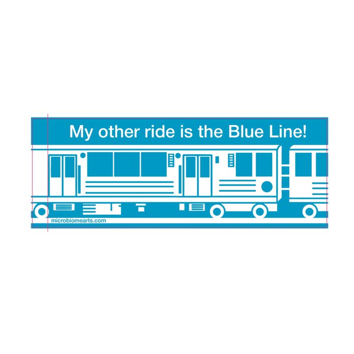 Microbiome Arts - Wholesale Phone & Laptop Stickers - My Other Ride Is The L! Chicago Train Bumper Sticker 7