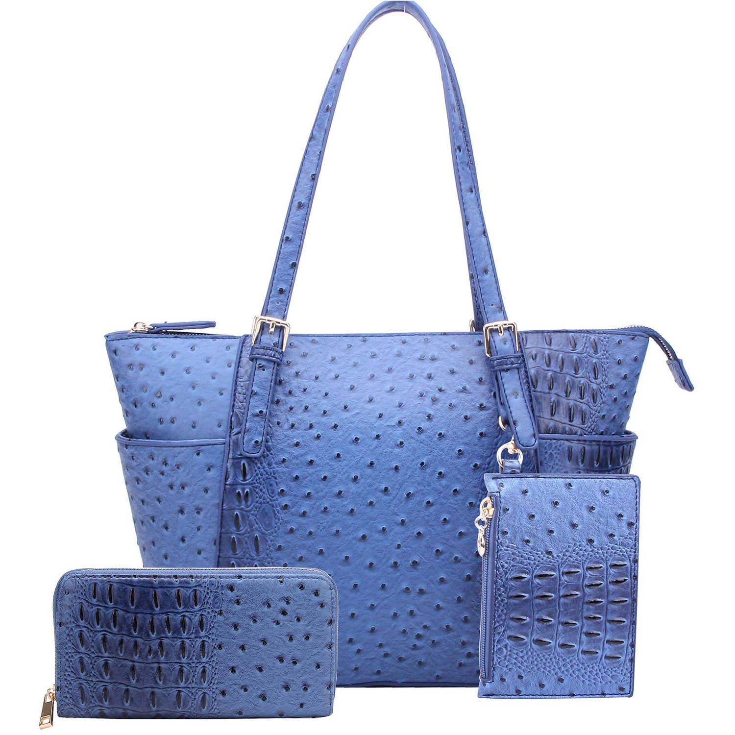 M&M HANDBAGS, LLC. - Wholesale Tote Bag - Women's - OS1009W Ostrich Croc 2-in-1 Shop
7