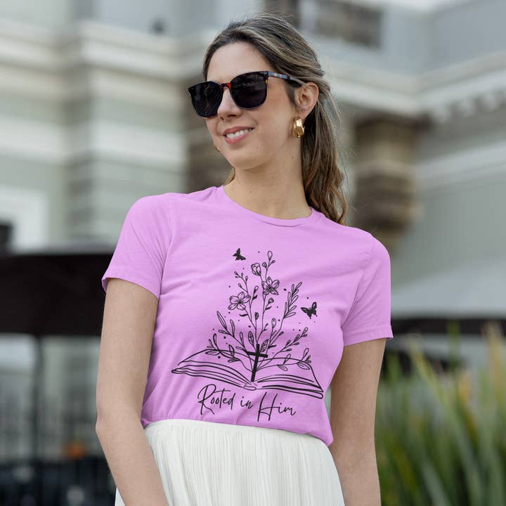 Rooted In Faith Graphic Tee for wholesale by Carolina Moon