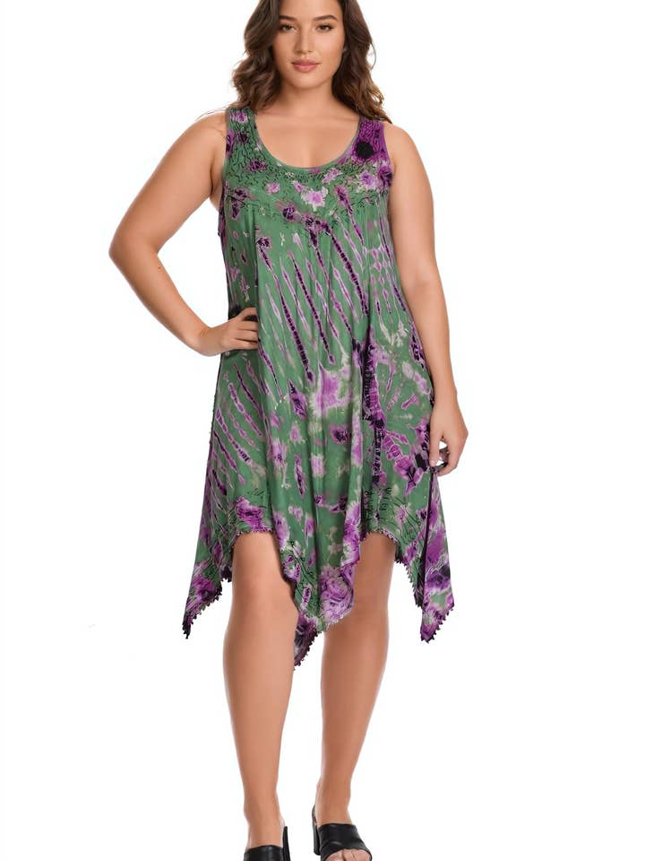 Fairytale Bottom Tie Dye Dress 422142FT for wholesale by Advance Apparels