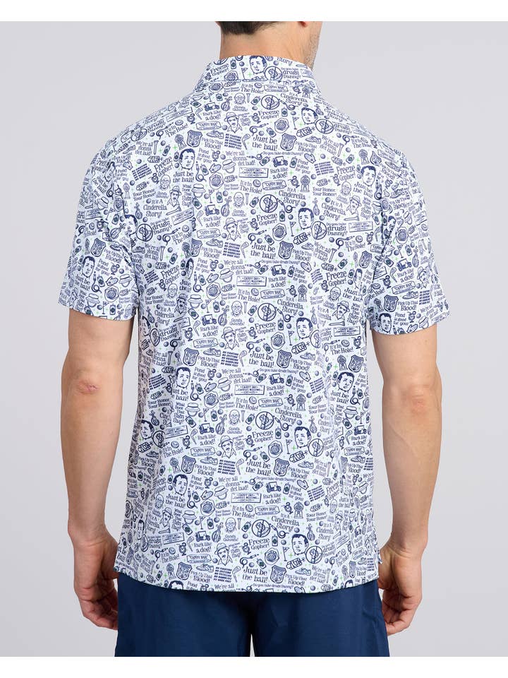 White Caddy Quotes Men's Polo for wholesale on Faire2