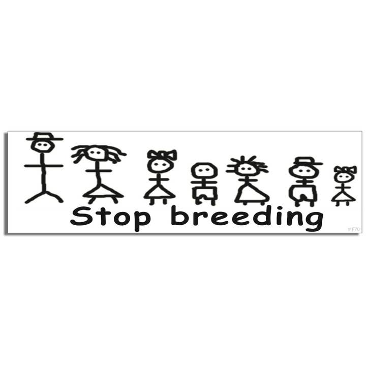 Humper Bumper - Wholesale Sticker - Stop Breeding - Funny Bumper Sticker, Car Magnet