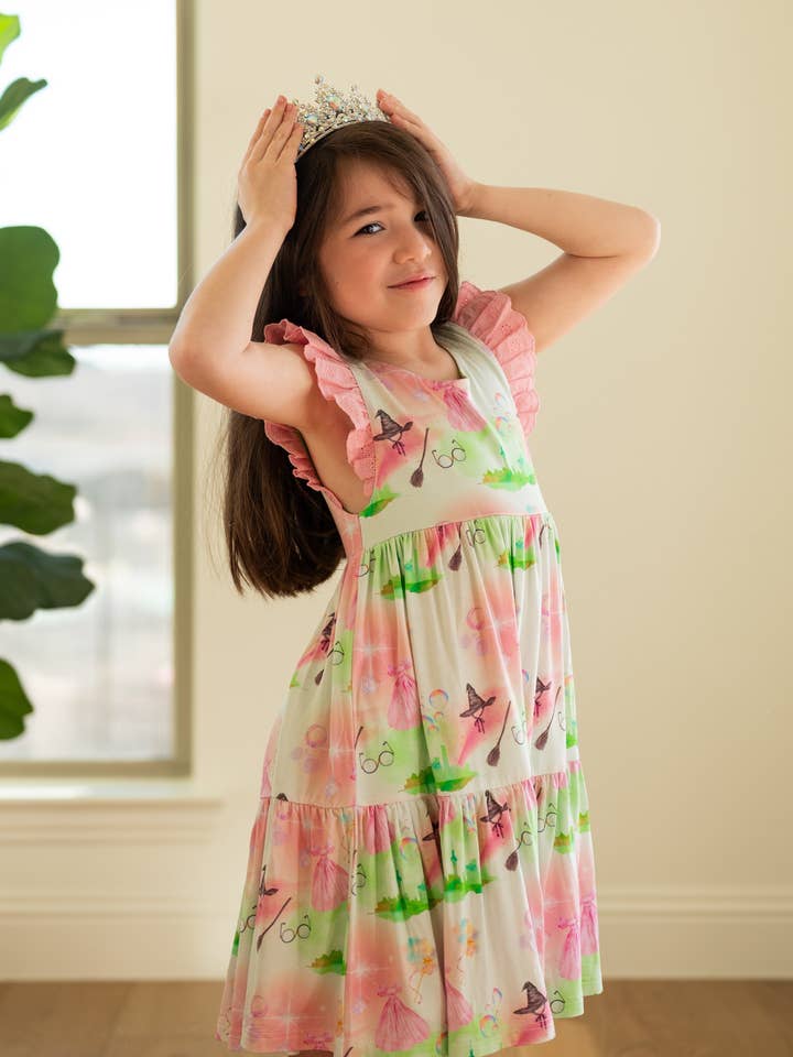 Riley & Rett – Engroshandel Kjole - Børn – Populær Flæse Blondeærme Lagdelt Snurretur6