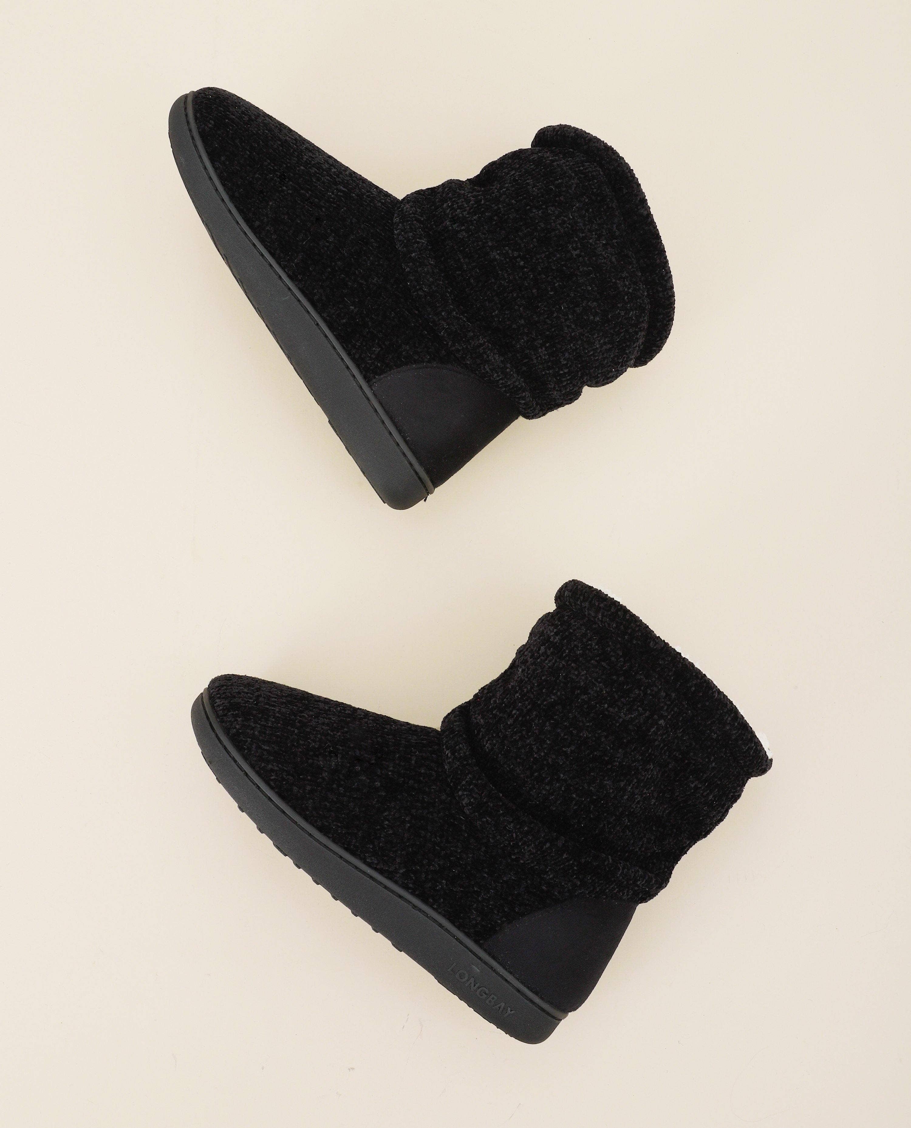 LongBay - Vente Bottines – femme - Chaussons bottillons en tricot chenille pour femmes Fuji13