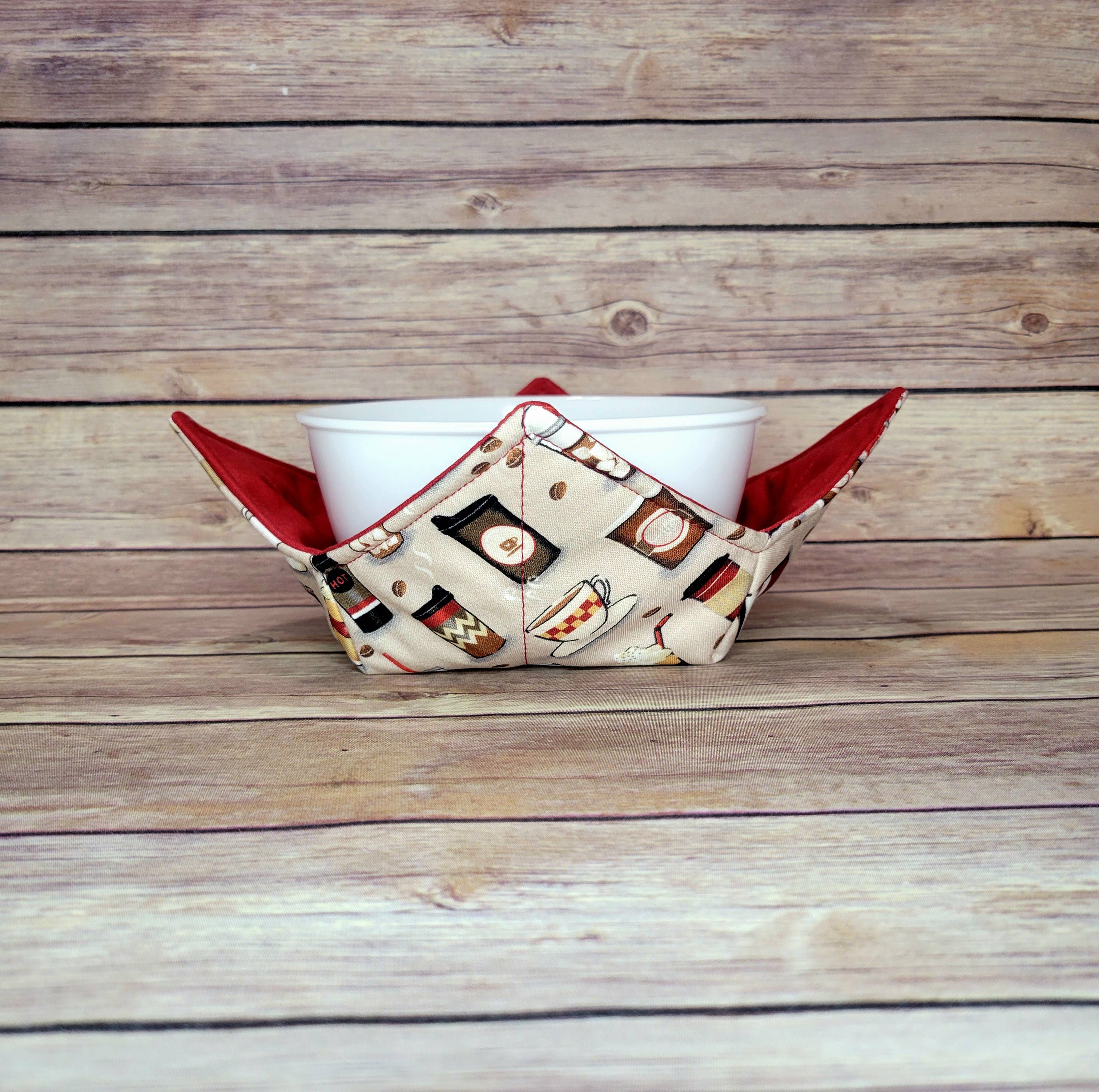 Burpie Bibs Boutique - Wholesale Oven Mitt/Pot Holder - Coffee Cups Bowl Cozy Hot Pad, Latte Cups Padded Bowl Holder11