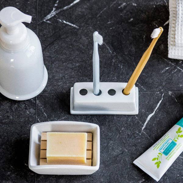 ZERO JAPAN USA - Wholesale Bath Soap Dish - Zero Japan Soap Dish With Tray - White1