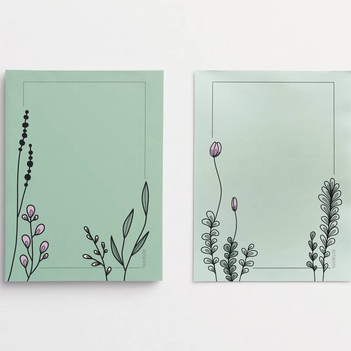 Rotberta - Vente Blocs-notes - Bloc-notes magnétique DIN A7, vert, motif prairie2