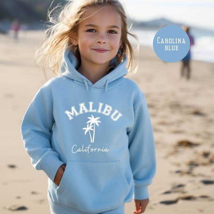 Malibu California Youth Pullover Hoodie for wholesale by CindyL Boutique