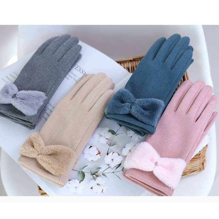 Funkyrel® Atzbranding Limited - Wholesale Gloves - Women's - Gloving - Women's Winter Touchscreen Gloves with Bow8