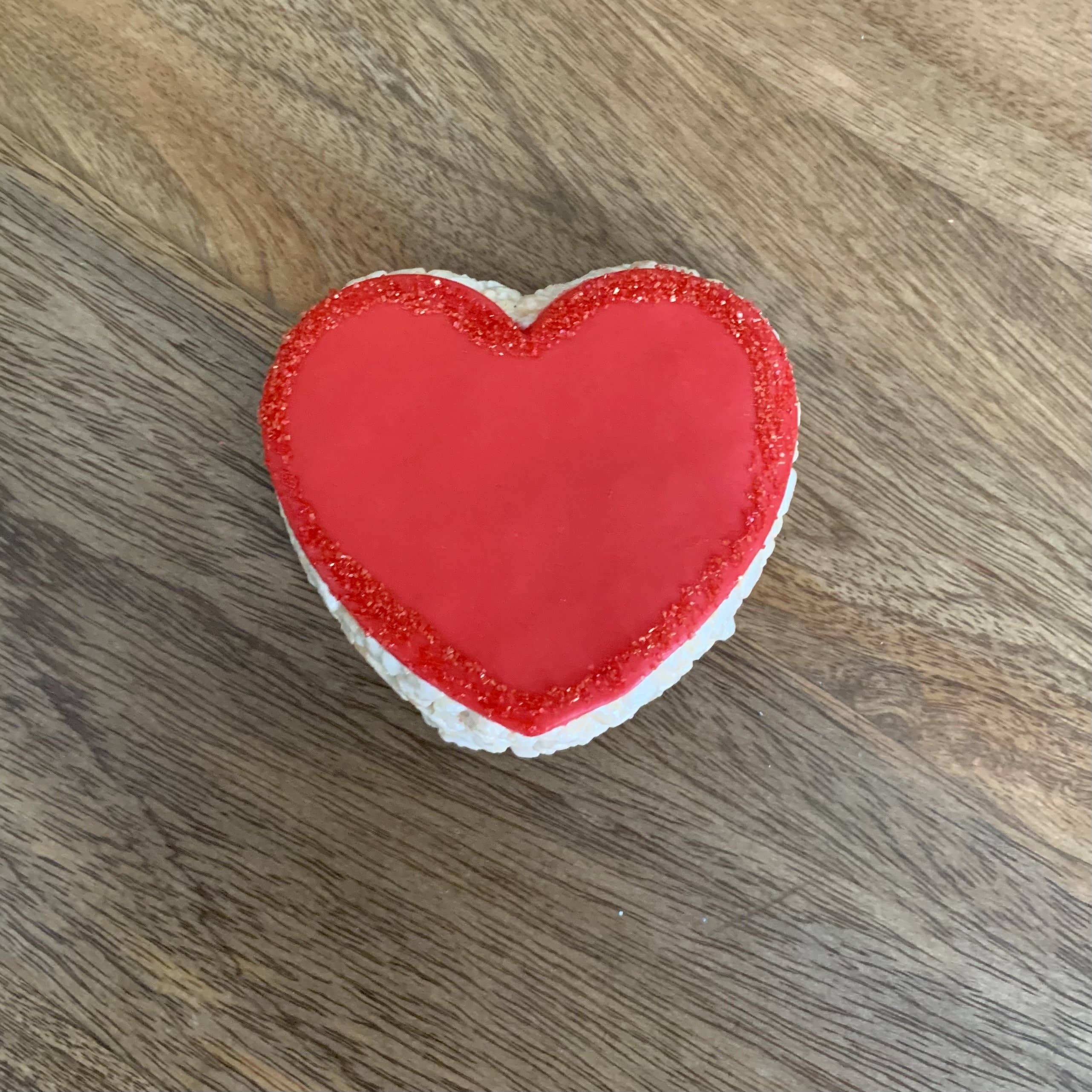 Creative Crispies Co. - Wholesale Cookie - Heart with Sugar Rice Crispie Treats1