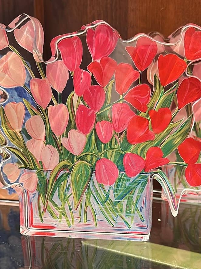 Tulips 2025 Acrylic Block for wholesale by EPFaughn Design
