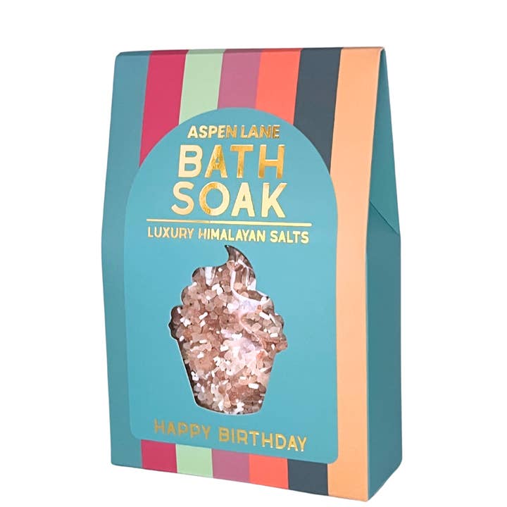 Alles Gute zum Geburtstag Geschenk Himalaya-Salz Blumenladen Himalaya-Badesalz Einweichgeschenk Strumpffüller Einweichgeschenkfähig für den Großhandel von Aspen Lane