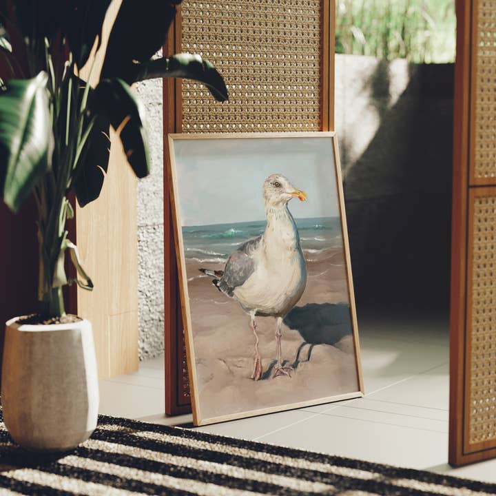 The Ugly Cat Studio - Wholesale Art Print - Seagull with Wobbly Leg Fine Art Print25