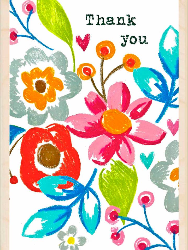 Bedankt - Milieuvriendelijke kaart voor wholesale door THE WOODEN POSTCARD COMPANY