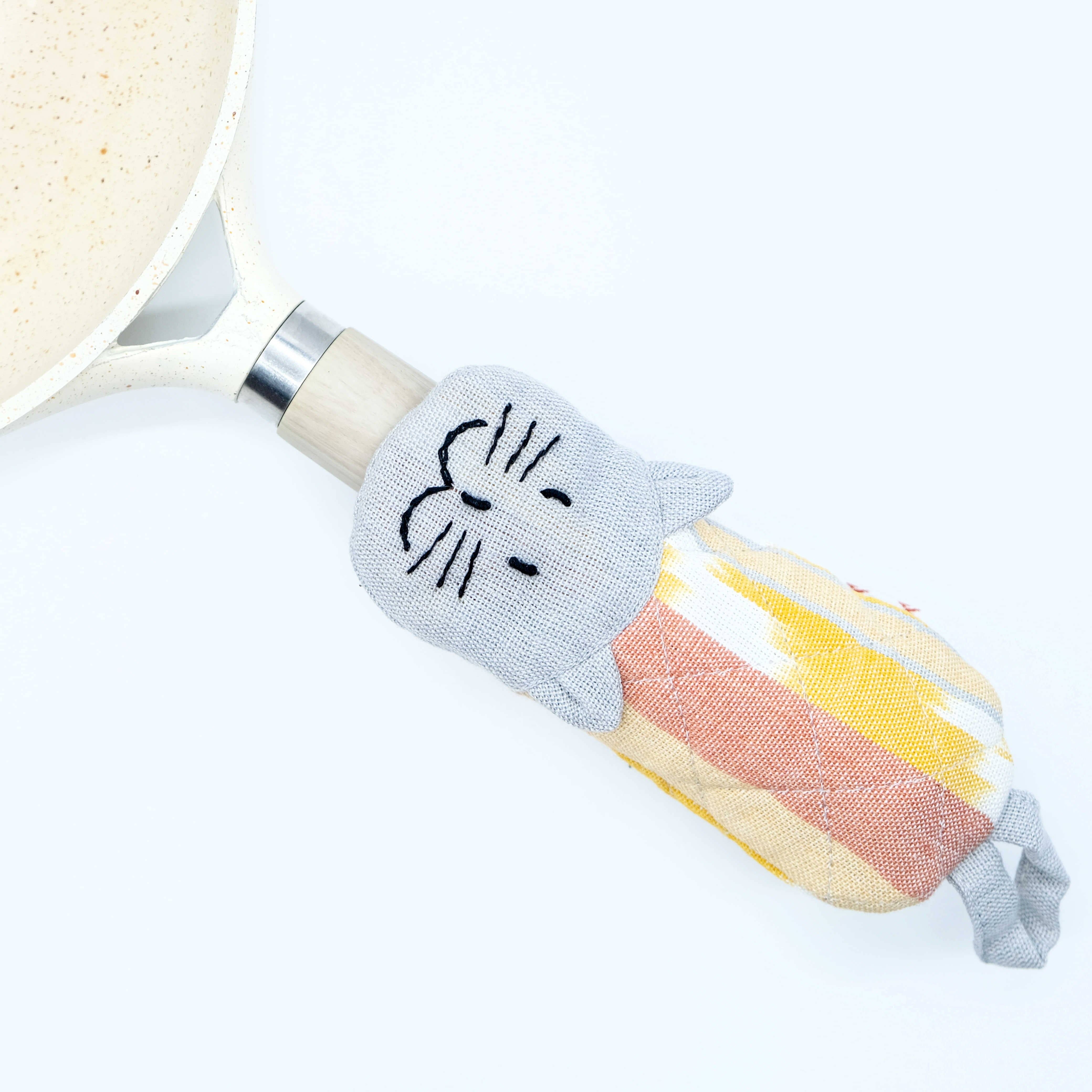 Upavim Crafts - Venta al por mayor Manoplas para horno/ollas - Soporte para mango de sartén para gatos9