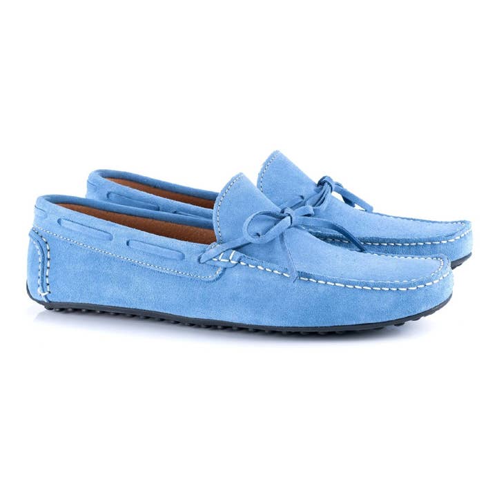 Mocassin en daim bleu SYMBOL-TABARCA pour la vente par Men's Heritage