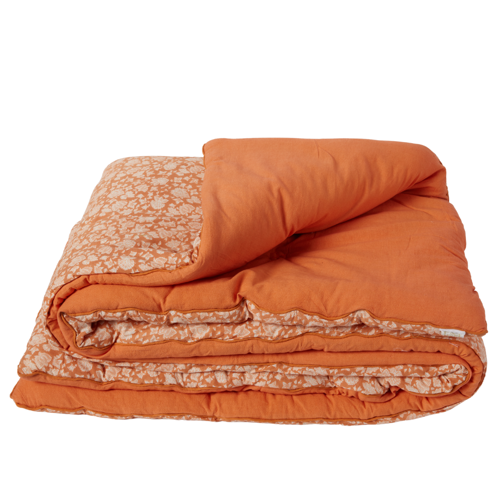 Bonheur du Jour - Vente Courtepointe - Sofa Cover - Arushi Pumpkin1